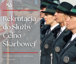 Grafika przedstawiająca funkcjonariuszki w mundurach oraz napis Rekrutacja do Służby Celno-Skarbowej.